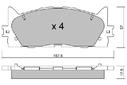 Комплект тормозных колодок AISIN BPTO-1022